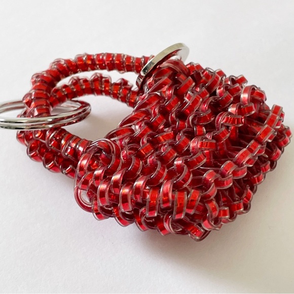 Anteprima red mini wire bag key ring charm - Picture 4 of 6